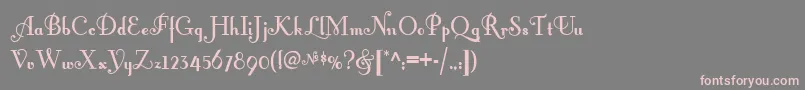 Fontleroy Font – Pink Fonts on Gray Background