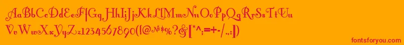Fontleroy Font – Red Fonts on Orange Background