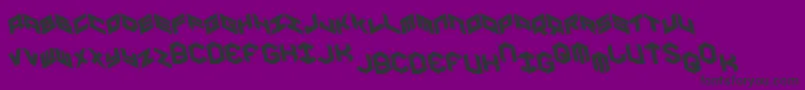 フォントYayusaleft – 紫の背景に黒い文字