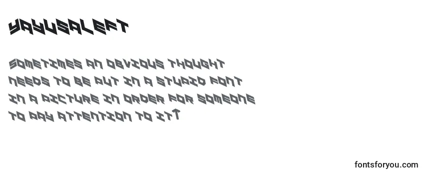 Обзор шрифта Yayusaleft