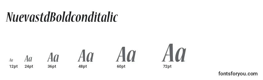 NuevastdBoldconditalic Font Sizes
