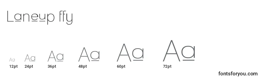 Laneup ffy Font Sizes