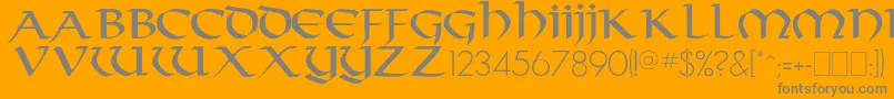 Durrette Font – Gray Fonts on Orange Background