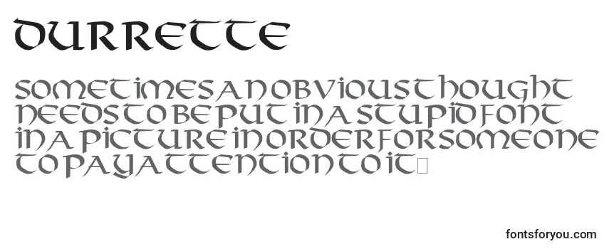 Review of the Durrette Font