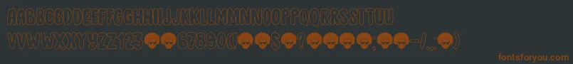 DkCoolDaddyOutline Font – Brown Fonts on Black Background