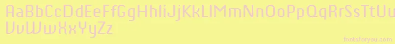 ChiqReducedRegular Font – Pink Fonts on Yellow Background