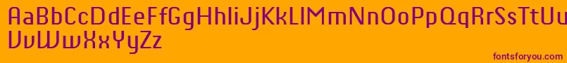 ChiqReducedRegular Font – Purple Fonts on Orange Background