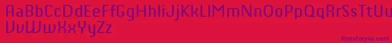 ChiqReducedRegular Font – Purple Fonts on Red Background