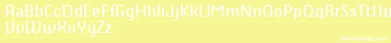 ChiqReducedRegular Font – White Fonts on Yellow Background