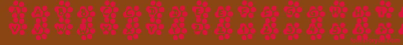 Catwalk Font – Red Fonts on Brown Background