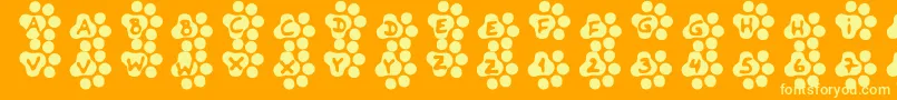 Шрифт Catwalk – жёлтые шрифты на оранжевом фоне
