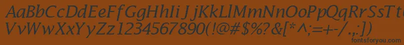 MachadosskItalic Font – Black Fonts on Brown Background