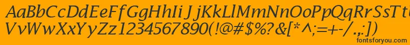 MachadosskItalic Font – Black Fonts on Orange Background