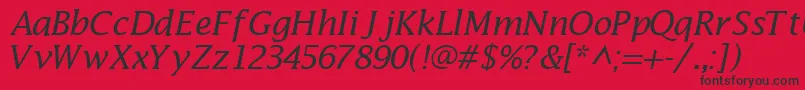 MachadosskItalic Font – Black Fonts on Red Background