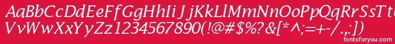 MachadosskItalic Font – White Fonts on Red Background