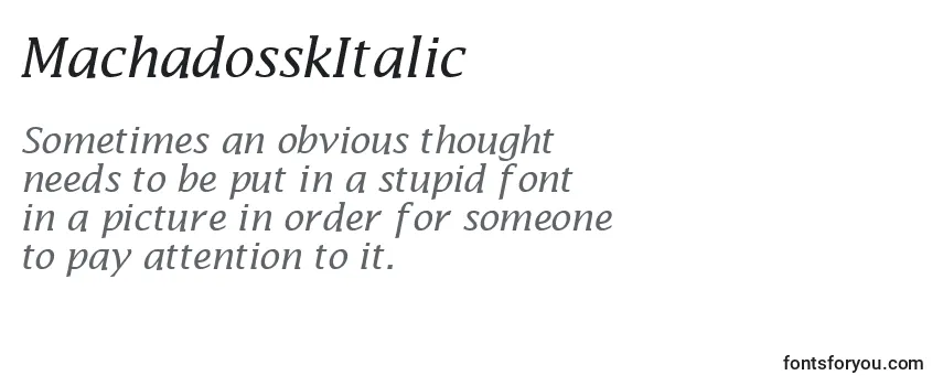 MachadosskItalic Font