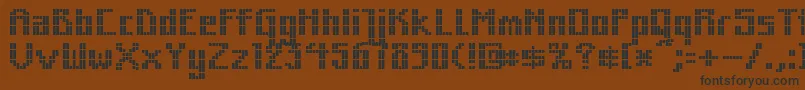 MkZodnigSquare Font – Black Fonts on Brown Background