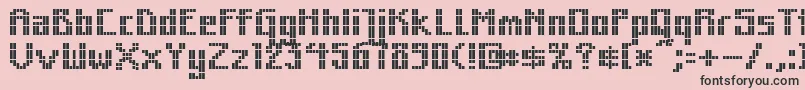 MkZodnigSquare Font – Black Fonts on Pink Background