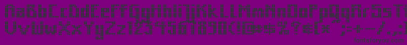 MkZodnigSquare-Schriftart – Schwarze Schriften auf violettem Hintergrund