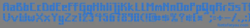 MkZodnigSquare Font – Blue Fonts on Gray Background