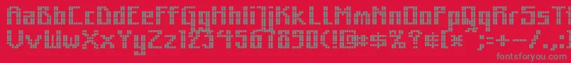 Шрифт MkZodnigSquare – серые шрифты на красном фоне
