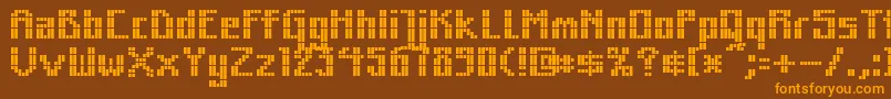 More about MkZodnigSquare Font MkZodnigSquare Font – Orange Fonts on Brown Background