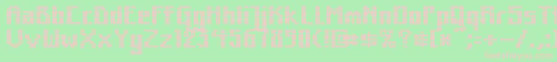 MkZodnigSquare Font – Pink Fonts on Green Background