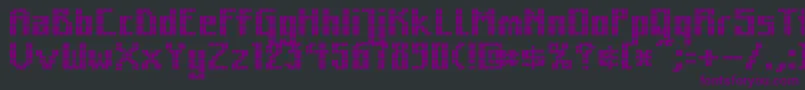 MkZodnigSquare Font – Purple Fonts on Black Background
