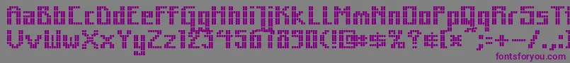 MkZodnigSquare Font – Purple Fonts on Gray Background