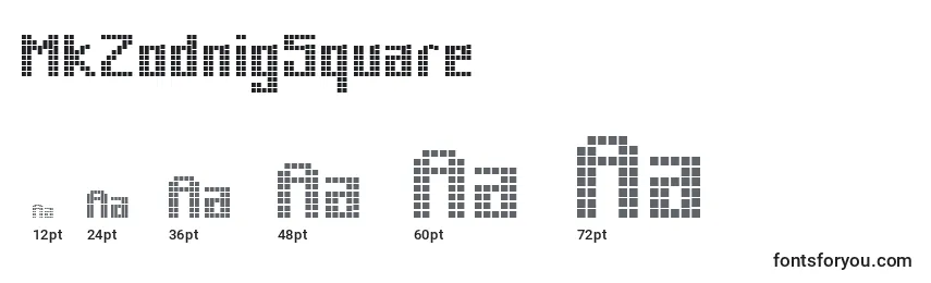 MkZodnigSquare Font Sizes