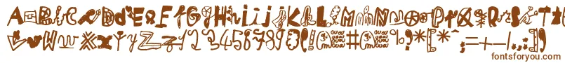 MikaTeuf Font – Brown Fonts on White Background