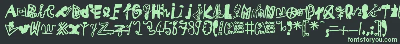 MikaTeuf Font – Green Fonts on Black Background