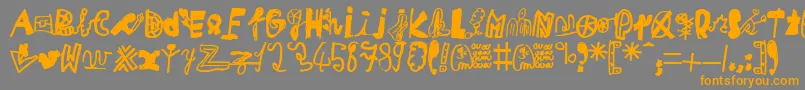 fuente MikaTeuf – Fuentes Naranjas Sobre Fondo Gris