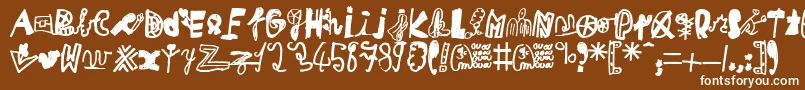 MikaTeuf Font – White Fonts on Brown Background