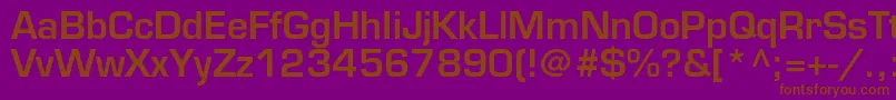 EurostileltstdDemi Font – Brown Fonts on Purple Background