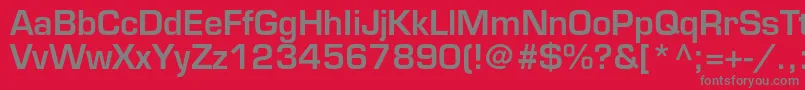 EurostileltstdDemiフォントについての詳細 フォントEurostileltstdDemi – 赤い背景に灰色の文字