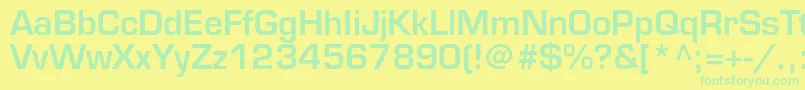 EurostileltstdDemi Font – Green Fonts on Yellow Background