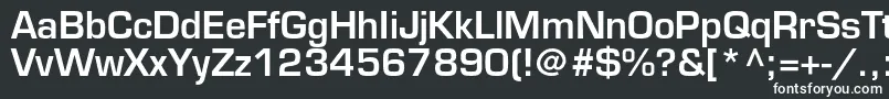 Шрифт EurostileltstdDemi – белые шрифты на чёрном фоне