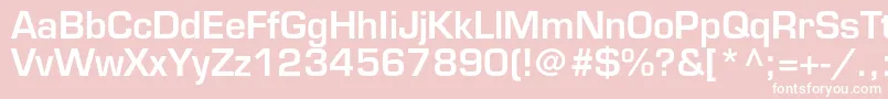 EurostileltstdDemi Font – White Fonts on Pink Background