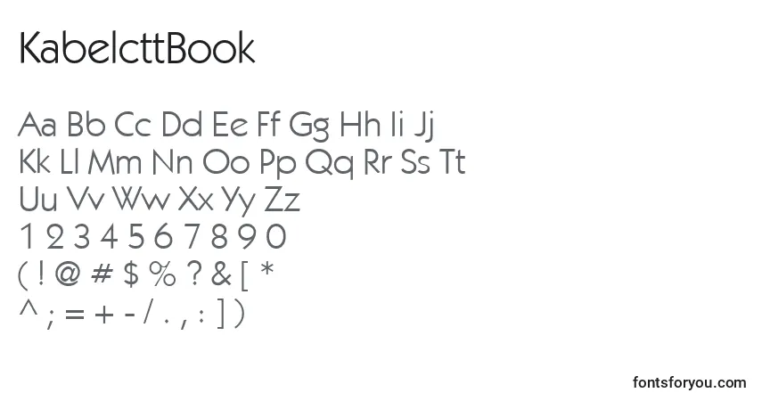 KabelcttBook-fontti – aakkoset, numerot, erikoismerkit