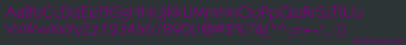 Czcionka KabelcttBook – fioletowe czcionki na czarnym tle