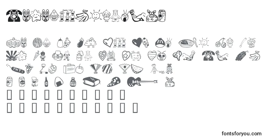 Schriftart Sakabethings01 – Alphabet, Zahlen, spezielle Symbole