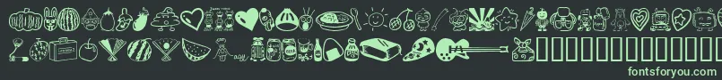 fuente Sakabethings01 – Fuentes Verdes Sobre Fondo Negro