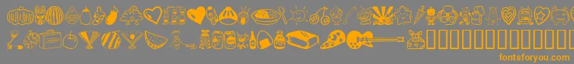 fuente Sakabethings01 – Fuentes Naranjas Sobre Fondo Gris