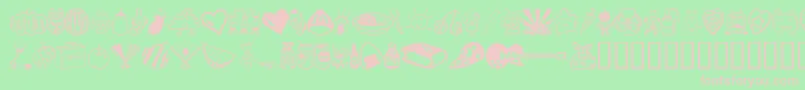 Sakabethings01 Font – Pink Fonts on Green Background