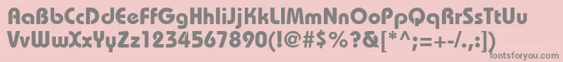 BaronblackdbNormal Font – Gray Fonts on Pink Background