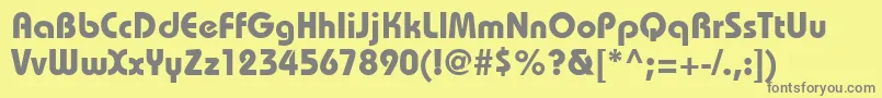 BaronblackdbNormal Font – Gray Fonts on Yellow Background