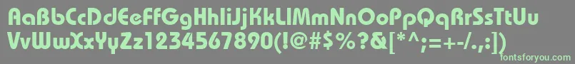 BaronblackdbNormal Font – Green Fonts on Gray Background