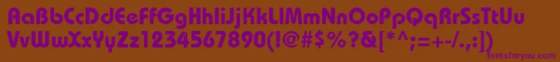 BaronblackdbNormal Font – Purple Fonts on Brown Background