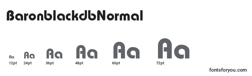 BaronblackdbNormal Font Sizes